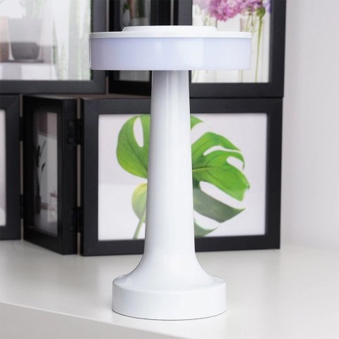 Lampka Stołowa LED Biała Bezprzewodowa 3 Tryby Świecenia VILDE 21x12 cm