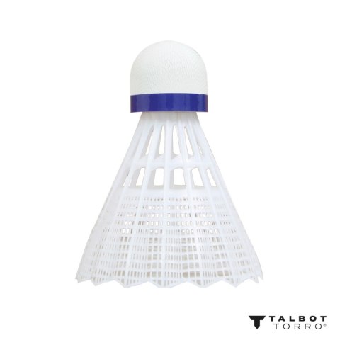 Lotki do Badmintona Nylonowe Białe Wytrzymałe TALBOT TORRO MEDIUM 350 6 szt