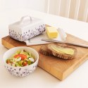 Maselniczka Porcelanowa Louka Maselnica z Pokrywką w Polne Kwiaty
