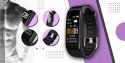 Smartwatch GIEWONT Czarno Jasnofioletowy 2 Paski GW200-8