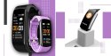 Smartwatch GIEWONT Czarno Jasnofioletowy 2 Paski GW200-8