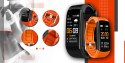 Smartwatch GIEWONT Czarno Pomarańczowy 2 Paski GW200-9