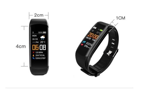 Smartwatch GIEWONT Czarno Zielony 2 Paski GW200-5