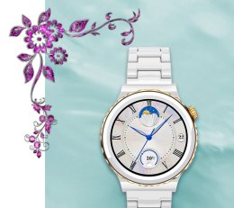 Smartwatch Damski Rubicon RNCF02-1 Srebrno-Srebrny + Czarny Silikonowy