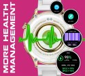 Smartwatch Damski Rubicon RNCF02-1 Srebrno-Srebrny + Czarny Silikonowy