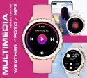 Smartwatch Damski Rubicon RNCF02-1 Srebrno-Srebrny + Czarny Silikonowy