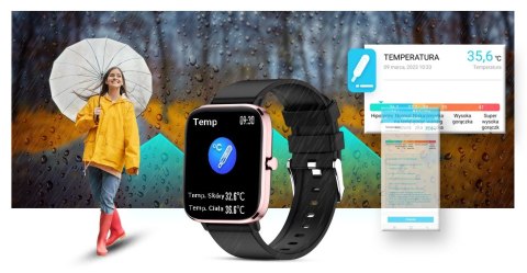 Smartwatch Giewont Różowo-Czarny GW230-3