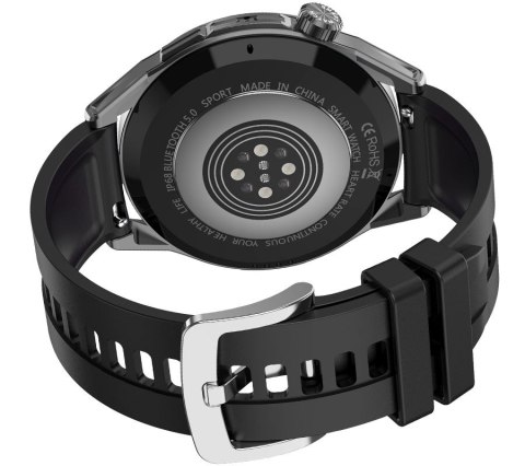 Smartwatch Rubicon RNCE88-1 Czarny- Czarny Pasek Silikonowy + Czarny