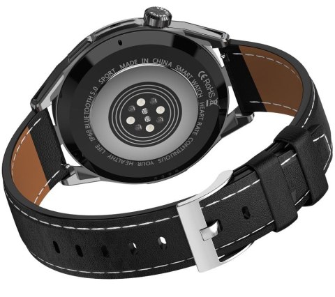 Smartwatch Rubicon RNCE88-1 Czarny- Czarny Pasek Silikonowy + Czarny