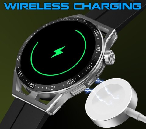 Smartwatch Rubicon RNCE88-1 Czarny- Czarny Pasek Silikonowy + Czarny