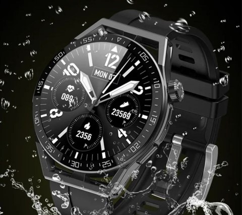 Smartwatch Rubicon RNCE88-1 Czarny- Czarny Pasek Silikonowy + Czarny
