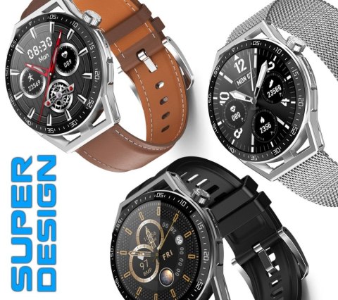 Smartwatch Rubicon RNCE88-1 Czarny- Czarny Pasek Silikonowy + Czarny