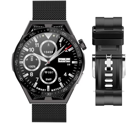 Smartwatch Rubicon RNCE88-2 Czarny- Czarny Pasek Silikonowy + Czarna