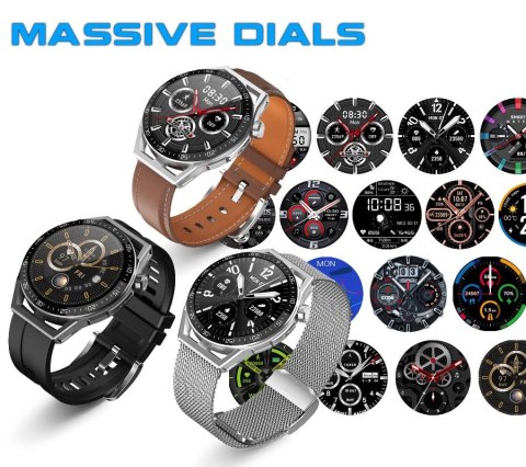 Smartwatch Rubicon RNCE88-2 Czarny- Czarny Pasek Silikonowy + Czarna