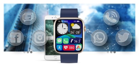 Smartwatch Damski Gravity GT3-4 Różowo-Granatowy