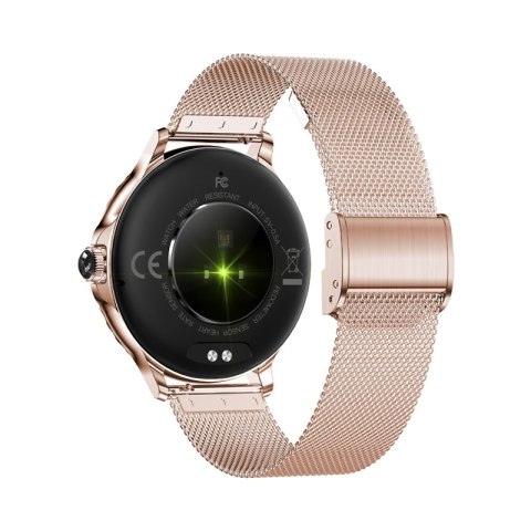 Smartwatch Damski VELTORI VT320-1 Złota Bransoleta + Różowy Pasek