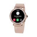 Smartwatch Damski VELTORI VT320-1 Złota Bransoleta + Różowy Pasek