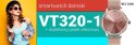 Smartwatch Damski VELTORI VT320-1 Złota Bransoleta + Różowy Pasek