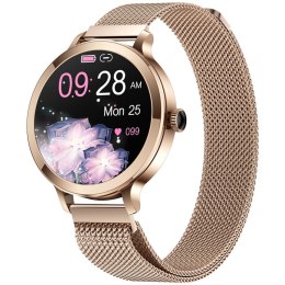 Smartwatch Damski VELTORI VT340-1 Złota Bransoleta + Różowy Pasek