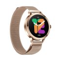 Smartwatch Damski VELTORI VT340-1 Złota Bransoleta + Różowy Pasek