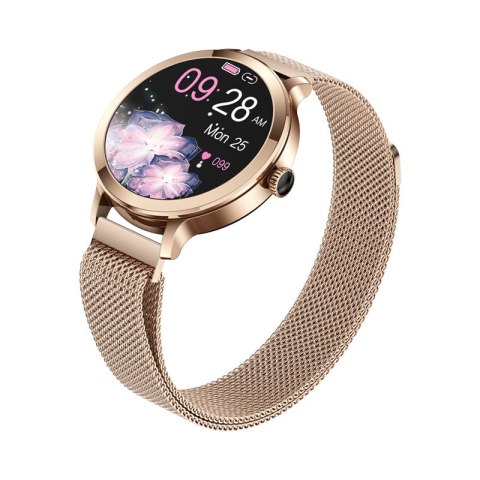 Smartwatch Damski VELTORI VT340-1 Złota Bransoleta + Różowy Pasek