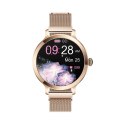 Smartwatch Damski VELTORI VT340-1 Złota Bransoleta + Różowy Pasek