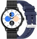 Smartwatch Damski GRAVITY GT12-2 Granatowy Pasek Silikonowy + Czarna
