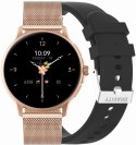 Smartwatch Damski GRAVITY GT12-4 Czarny Pasek Silikonowy + Bransoleta