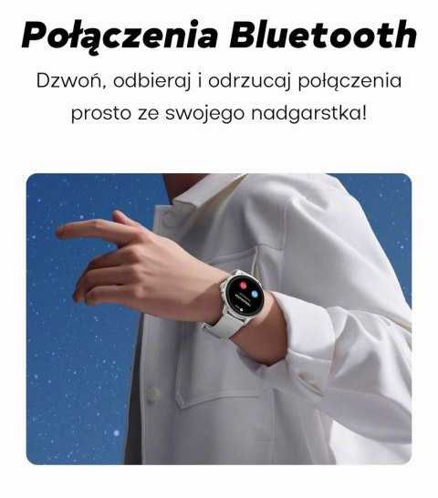 Smartwatch Damski GRAVITY GT12-4 Czarny Pasek Silikonowy + Bransoleta