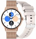 Smartwatch Damski GRAVITY GT12-5 Szary Pasek Silikonowy + Bransoleta