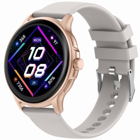 Smartwatch Damski GRAVITY GT12-5 Szary Pasek Silikonowy + Bransoleta