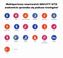 Smartwatch Damski GRAVITY GT12-6 Fioletowy Pasek Silikonowy + Srebrna