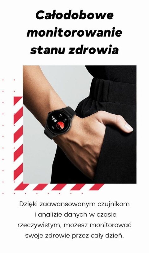 Smartwatch Damski GRAVITY GT12-8 Biały Pasek Silikonowy + Srebrna