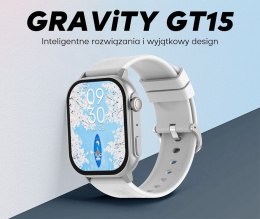 Smartwatch Damski GRAVITY GT15-11 Granatowy Pasek Silikonowy + Złota