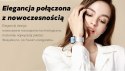 Smartwatch Damski GRAVITY GT15-11 Granatowy Pasek Silikonowy + Złota