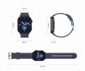 Smartwatch Damski GRAVITY GT15-11 Granatowy Pasek Silikonowy + Złota