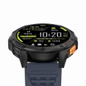 Smartwatch Męski GRAVITY GPS GT24-1 Czarny Pasek Silikonowy + Granatowy