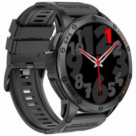 Smartwatch Męski GRAVITY GPS GT24-1 Czarny Pasek Silikonowy + Granatowy