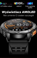 Smartwatch Męski GRAVITY GPS GT24-1 Czarny Pasek Silikonowy + Granatowy
