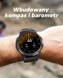 Smartwatch Męski GRAVITY GPS GT24-2 Czarny Pasek Silikonowy + Biały Pasek