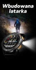 Smartwatch Męski GRAVITY GPS GT24-2 Czarny Pasek Silikonowy + Biały Pasek
