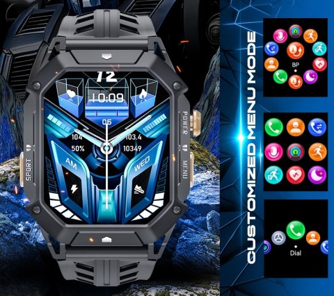 Smartwatch Męski Rubicon RNCF24-1 BLACK