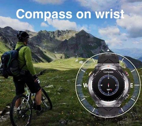 Smartwatch Męski Rubicon RNCF37-1 GPS BLACK