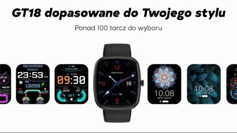 Smartwatch Damski GRAVITY GT18-3 Różowy Pasek Silikonowy + Granatowy Pasek