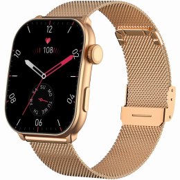 Smartwatch Damski GRAVITY GT28-5 Pasek + Bransoleta Różowe złoto Czarny
