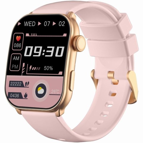 Smartwatch Damski GRAVITY GT28-6 Pasek + Bransoleta Różowe złoto Różowy
