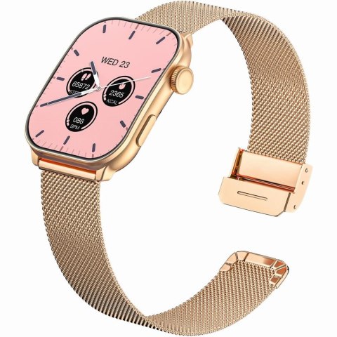 Smartwatch Damski GRAVITY GT28-6 Pasek + Bransoleta Różowe złoto Różowy