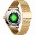 Smartwatch Gravity Biało Złoty 2 Paski GT25-2 PRO