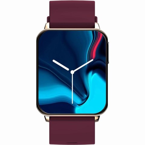 Smartwatch Gravity Różowe Złoto Bordowy 2 Paski GT17-6