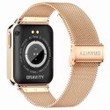 Smartwatch Gravity Różowe Złoto Bordowy 2 Paski GT17-6